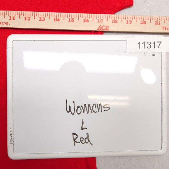 Texas Rangers Majestic Baseball Graphic T Shirt Womens Size Large L Red - Picture 7 of 10